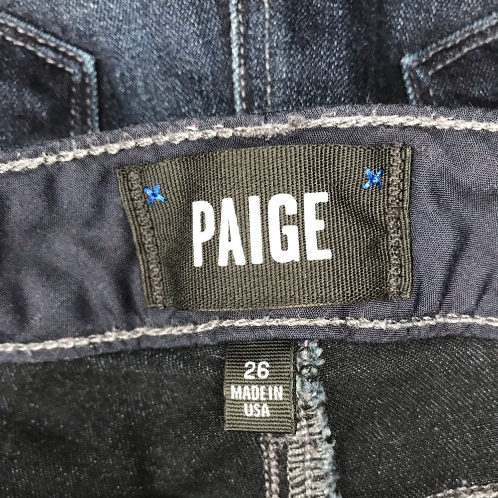 PAIGE Edgemont Moto Skinny Women’s Jeans - Size: 26 - Picture 15 of 17